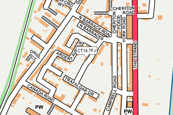 CT14 7FJ map - OS OpenMap – Local (Ordnance Survey) CT14 7FJ map - OS OpenMap – Local (Ordnance Survey)
