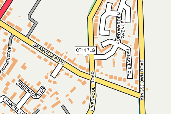 CT14 7LG map - OS OpenMap – Local (Ordnance Survey) CT14 7LG map - OS OpenMap – Local (Ordnance Survey)