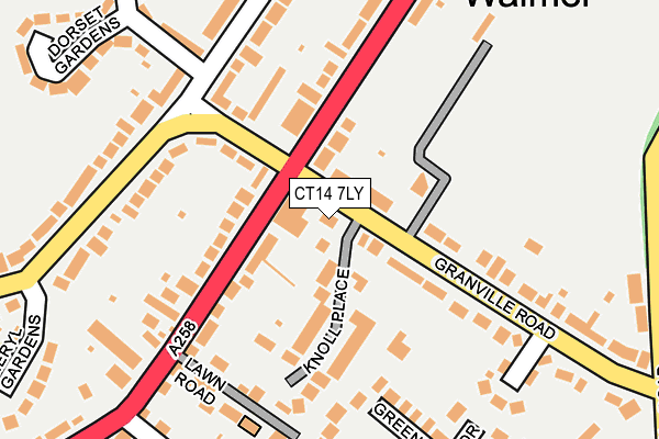 CT14 7LY map - OS OpenMap – Local (Ordnance Survey) CT14 7LY map - OS OpenMap – Local (Ordnance Survey)