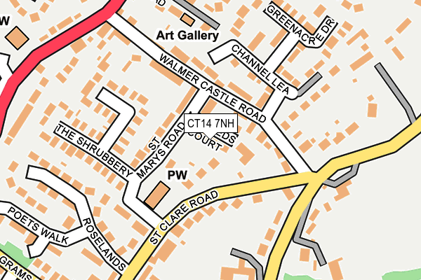 CT14 7NH map - OS OpenMap – Local (Ordnance Survey) CT14 7NH map - OS OpenMap – Local (Ordnance Survey)