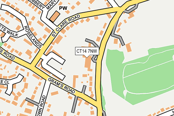 CT14 7NW map - OS OpenMap – Local (Ordnance Survey) CT14 7NW map - OS OpenMap – Local (Ordnance Survey)