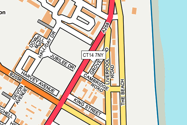 CT14 7NY map - OS OpenMap – Local (Ordnance Survey) CT14 7NY map - OS OpenMap – Local (Ordnance Survey)