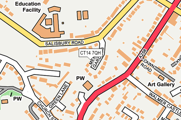 CT14 7QH map - OS OpenMap – Local (Ordnance Survey) CT14 7QH map - OS OpenMap – Local (Ordnance Survey)