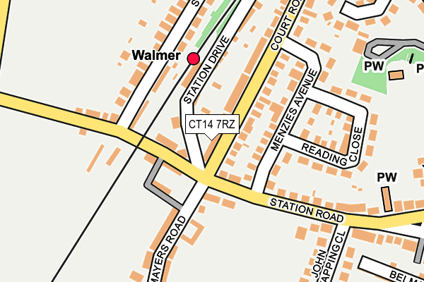 CT14 7RZ map - OS OpenMap – Local (Ordnance Survey) CT14 7RZ map - OS OpenMap – Local (Ordnance Survey)