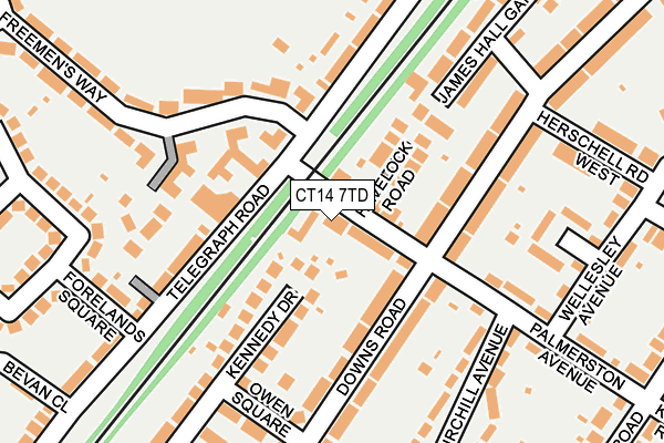 CT14 7TD map - OS OpenMap – Local (Ordnance Survey) CT14 7TD map - OS OpenMap – Local (Ordnance Survey)