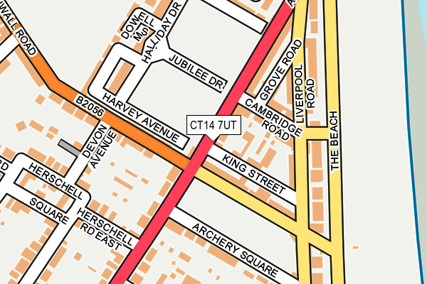 CT14 7UT map - OS OpenMap – Local (Ordnance Survey) CT14 7UT map - OS OpenMap – Local (Ordnance Survey)