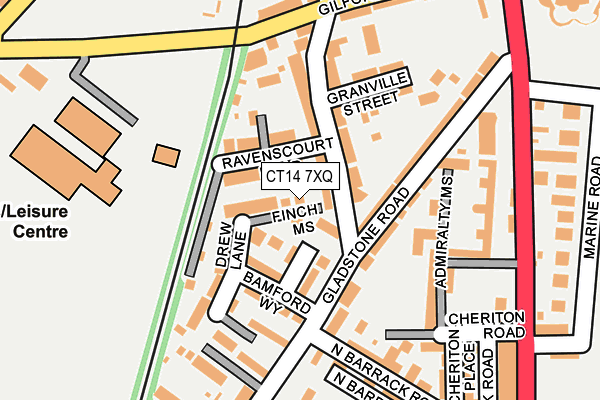 CT14 7XQ map - OS OpenMap – Local (Ordnance Survey) CT14 7XQ map - OS OpenMap – Local (Ordnance Survey)