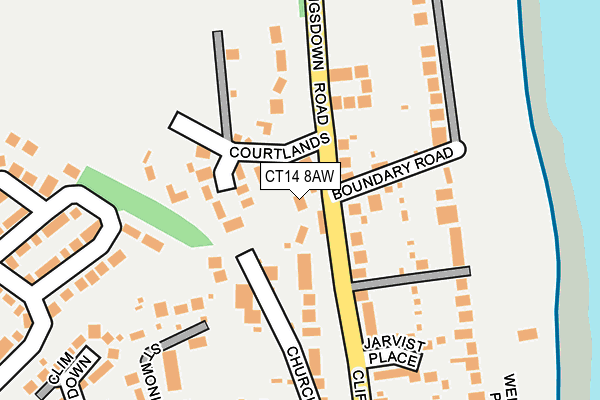 CT14 8AW map - OS OpenMap – Local (Ordnance Survey) CT14 8AW map - OS OpenMap – Local (Ordnance Survey)