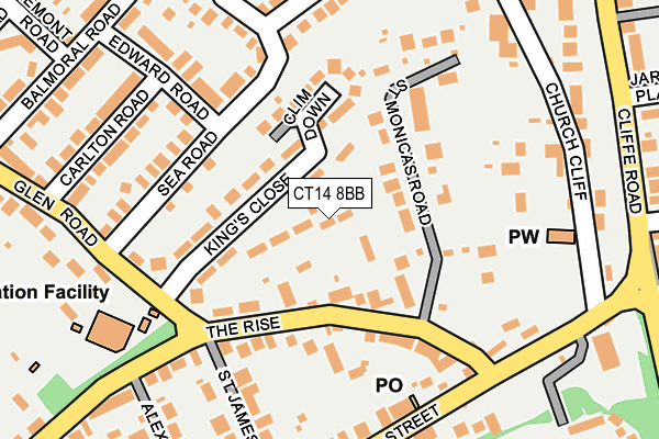 CT14 8BB map - OS OpenMap – Local (Ordnance Survey) CT14 8BB map - OS OpenMap – Local (Ordnance Survey)