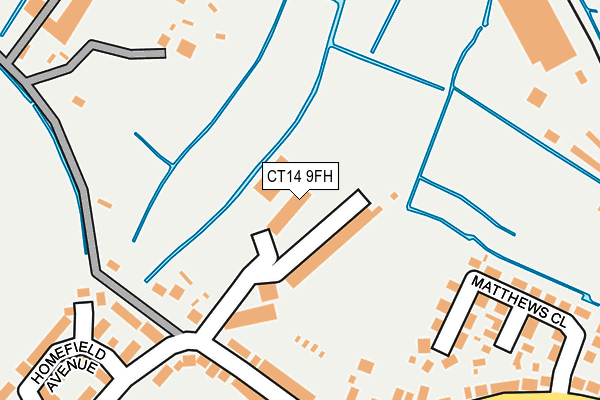 CT14 9FH map - OS OpenMap – Local (Ordnance Survey) CT14 9FH map - OS OpenMap – Local (Ordnance Survey)
