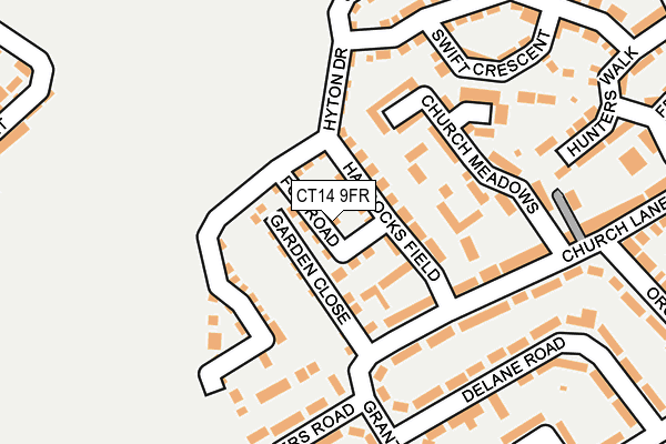 CT14 9FR map - OS OpenMap – Local (Ordnance Survey) CT14 9FR map - OS OpenMap – Local (Ordnance Survey)