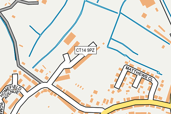 CT14 9PZ map - OS OpenMap – Local (Ordnance Survey) CT14 9PZ map - OS OpenMap – Local (Ordnance Survey)