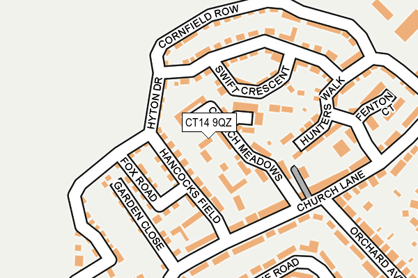 CT14 9QZ map - OS OpenMap – Local (Ordnance Survey) CT14 9QZ map - OS OpenMap – Local (Ordnance Survey)