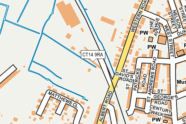 CT14 9RA map - OS OpenMap – Local (Ordnance Survey) CT14 9RA map - OS OpenMap – Local (Ordnance Survey)