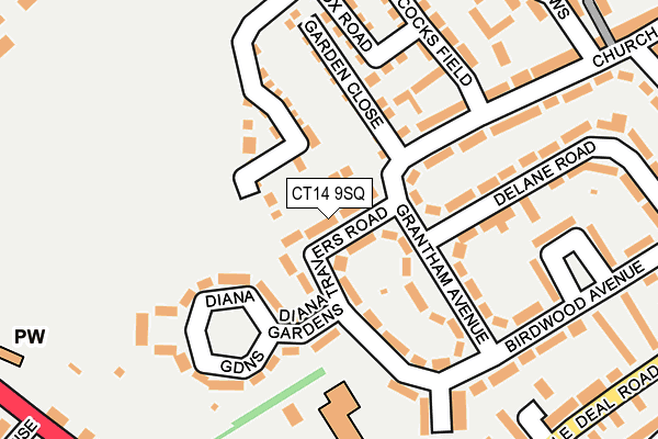 CT14 9SQ map - OS OpenMap – Local (Ordnance Survey) CT14 9SQ map - OS OpenMap – Local (Ordnance Survey)