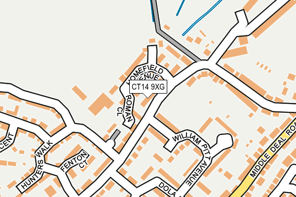 CT14 9XG map - OS OpenMap – Local (Ordnance Survey) CT14 9XG map - OS OpenMap – Local (Ordnance Survey)
