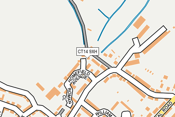 CT14 9XH map - OS OpenMap – Local (Ordnance Survey) CT14 9XH map - OS OpenMap – Local (Ordnance Survey)