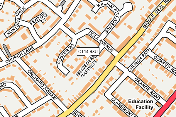 CT14 9XU map - OS OpenMap – Local (Ordnance Survey) CT14 9XU map - OS OpenMap – Local (Ordnance Survey)