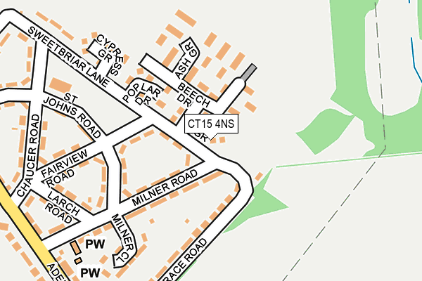 CT15 4NS map - OS OpenMap – Local (Ordnance Survey) CT15 4NS map - OS OpenMap – Local (Ordnance Survey)
