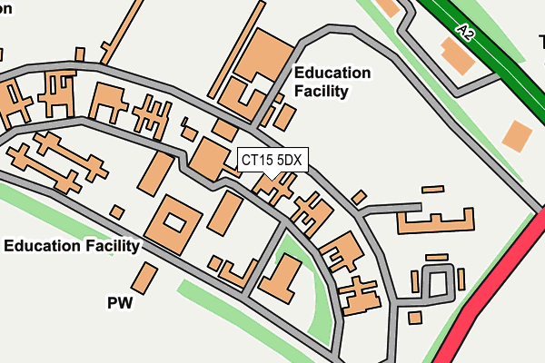 CT15 5DX map - OS OpenMap – Local (Ordnance Survey) CT15 5DX map - OS OpenMap – Local (Ordnance Survey)