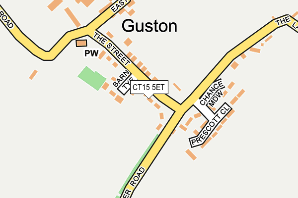 CT15 5ET map - OS OpenMap – Local (Ordnance Survey) CT15 5ET map - OS OpenMap – Local (Ordnance Survey)
