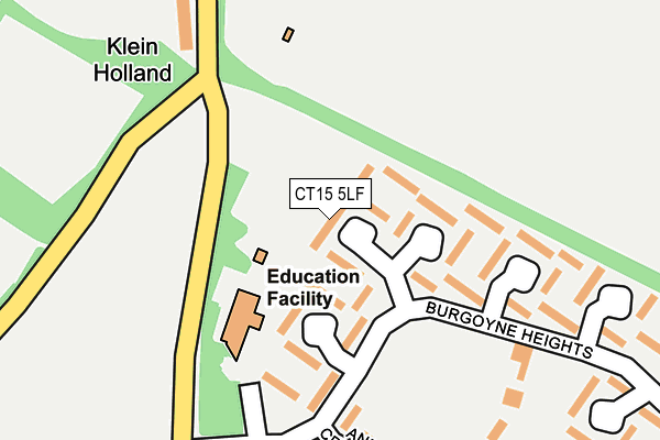 CT15 5LF map - OS OpenMap – Local (Ordnance Survey) CT15 5LF map - OS OpenMap – Local (Ordnance Survey)