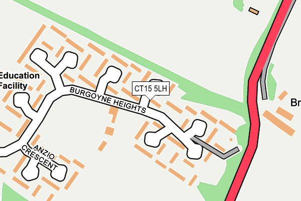 CT15 5LH map - OS OpenMap – Local (Ordnance Survey) CT15 5LH map - OS OpenMap – Local (Ordnance Survey)
