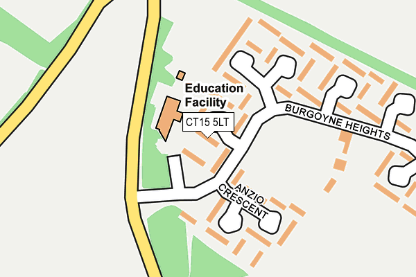 CT15 5LT map - OS OpenMap – Local (Ordnance Survey) CT15 5LT map - OS OpenMap – Local (Ordnance Survey)