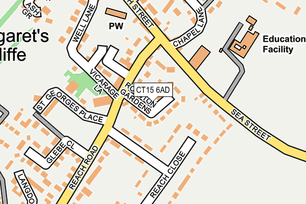 CT15 6AD map - OS OpenMap – Local (Ordnance Survey)