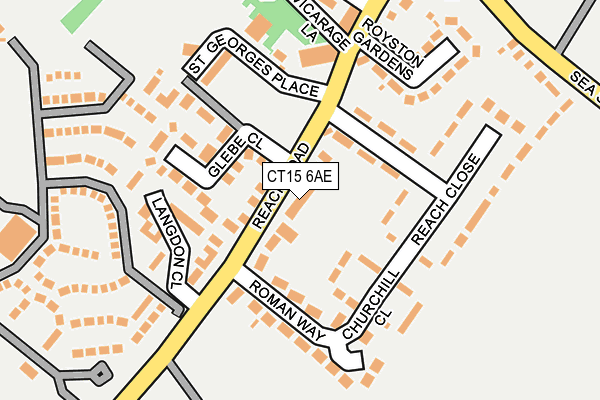 CT15 6AE map - OS OpenMap – Local (Ordnance Survey) CT15 6AE map - OS OpenMap – Local (Ordnance Survey)