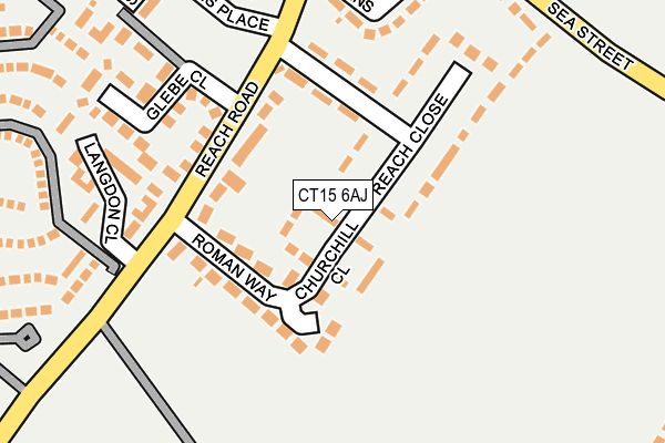 CT15 6AJ map - OS OpenMap – Local (Ordnance Survey) CT15 6AJ map - OS OpenMap – Local (Ordnance Survey)