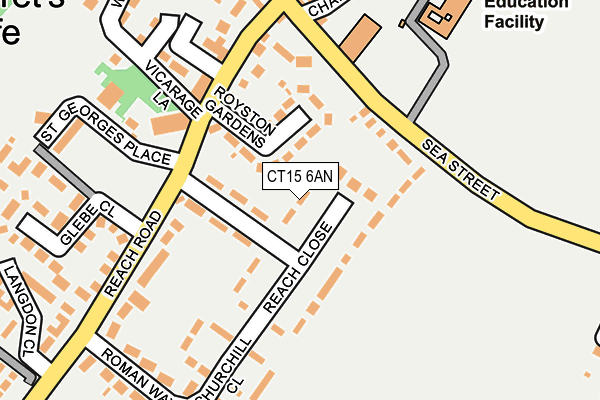 CT15 6AN map - OS OpenMap – Local (Ordnance Survey) CT15 6AN map - OS OpenMap – Local (Ordnance Survey)