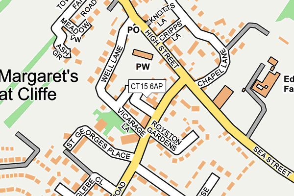 CT15 6AP map - OS OpenMap – Local (Ordnance Survey) CT15 6AP map - OS OpenMap – Local (Ordnance Survey)