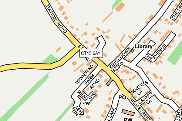 CT15 6AY map - OS OpenMap – Local (Ordnance Survey) CT15 6AY map - OS OpenMap – Local (Ordnance Survey)