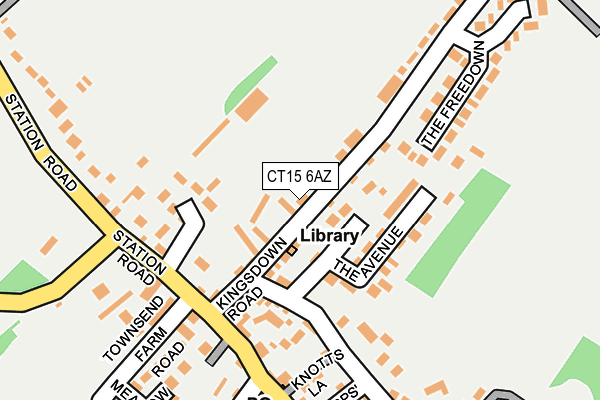 CT15 6AZ map - OS OpenMap – Local (Ordnance Survey) CT15 6AZ map - OS OpenMap – Local (Ordnance Survey)