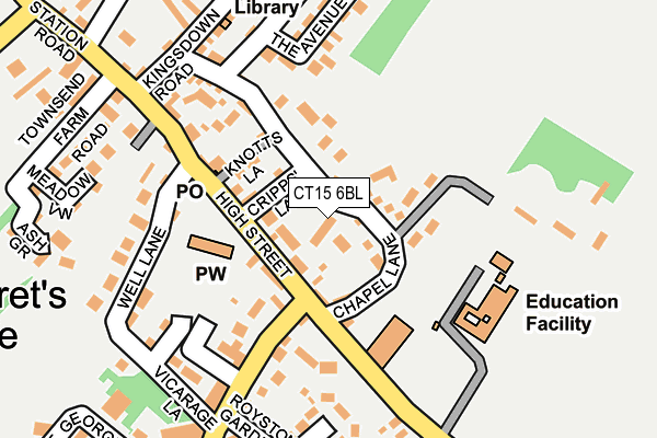 CT15 6BL map - OS OpenMap – Local (Ordnance Survey) CT15 6BL map - OS OpenMap – Local (Ordnance Survey)