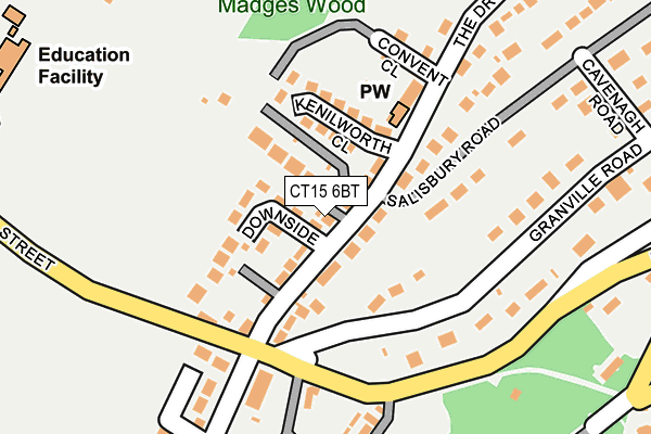 CT15 6BT map - OS OpenMap – Local (Ordnance Survey) CT15 6BT map - OS OpenMap – Local (Ordnance Survey)