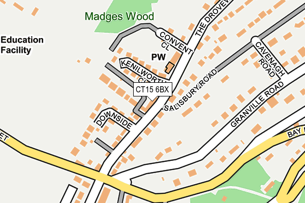 CT15 6BX map - OS OpenMap – Local (Ordnance Survey) CT15 6BX map - OS OpenMap – Local (Ordnance Survey)