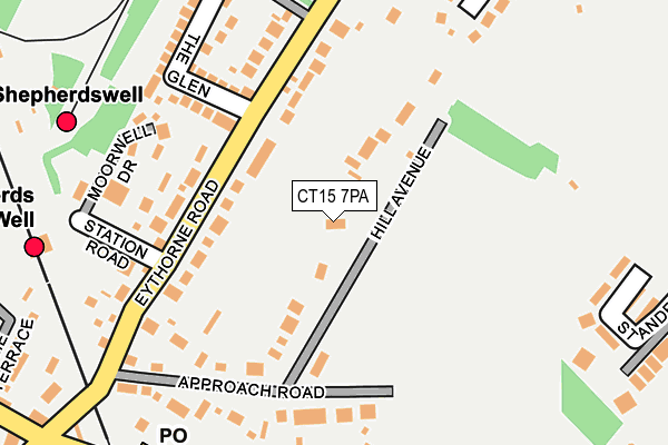 CT15 7PA map - OS OpenMap – Local (Ordnance Survey) CT15 7PA map - OS OpenMap – Local (Ordnance Survey)