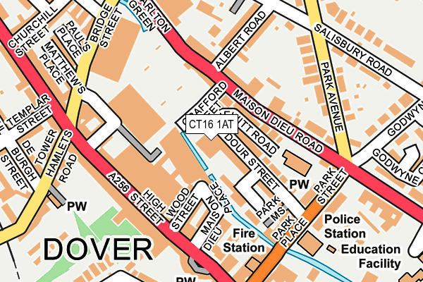 CT16 1AT map - OS OpenMap – Local (Ordnance Survey) CT16 1AT map - OS OpenMap – Local (Ordnance Survey)