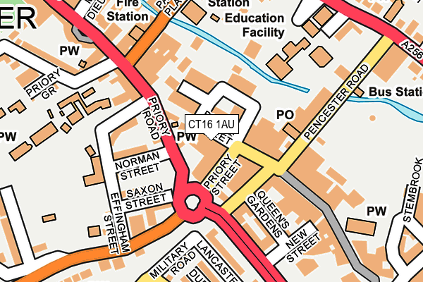 CT16 1AU map - OS OpenMap – Local (Ordnance Survey) CT16 1AU map - OS OpenMap – Local (Ordnance Survey)
