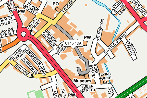 CT16 1DA map - OS OpenMap – Local (Ordnance Survey) CT16 1DA map - OS OpenMap – Local (Ordnance Survey)