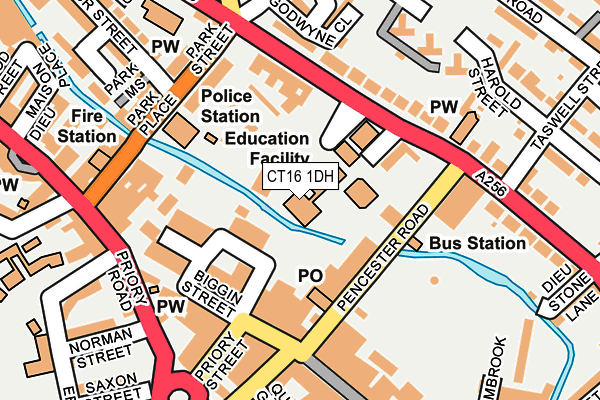 CT16 1DH map - OS OpenMap – Local (Ordnance Survey) CT16 1DH map - OS OpenMap – Local (Ordnance Survey)