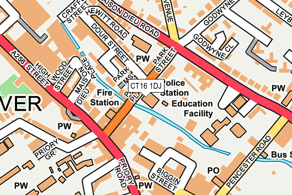 CT16 1DJ map - OS OpenMap – Local (Ordnance Survey) CT16 1DJ map - OS OpenMap – Local (Ordnance Survey)