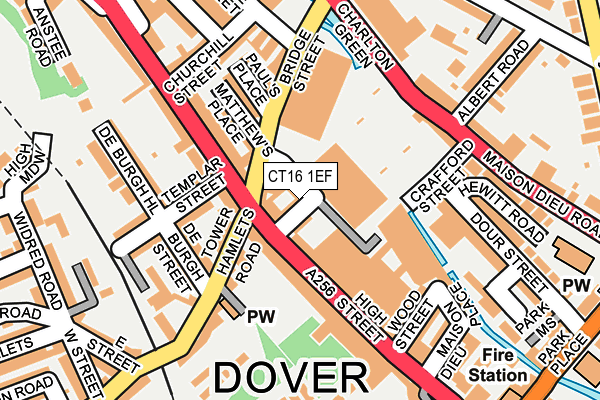 CT16 1EF map - OS OpenMap – Local (Ordnance Survey) CT16 1EF map - OS OpenMap – Local (Ordnance Survey)