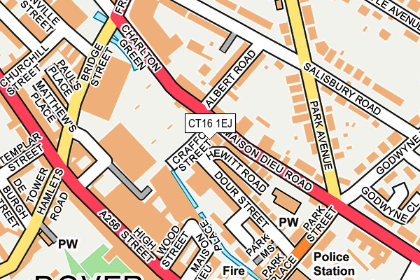 CT16 1EJ map - OS OpenMap – Local (Ordnance Survey) CT16 1EJ map - OS OpenMap – Local (Ordnance Survey)