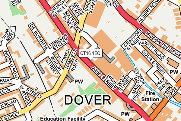 CT16 1EQ map - OS OpenMap – Local (Ordnance Survey) CT16 1EQ map - OS OpenMap – Local (Ordnance Survey)