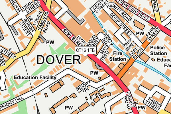 CT16 1FB map - OS OpenMap – Local (Ordnance Survey) CT16 1FB map - OS OpenMap – Local (Ordnance Survey)