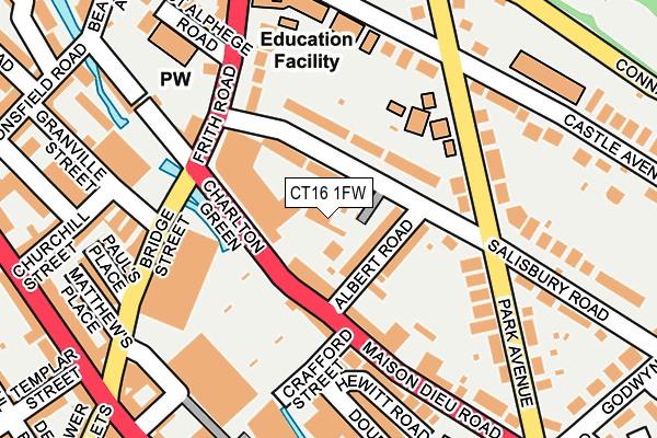 CT16 1FW map - OS OpenMap – Local (Ordnance Survey) CT16 1FW map - OS OpenMap – Local (Ordnance Survey)