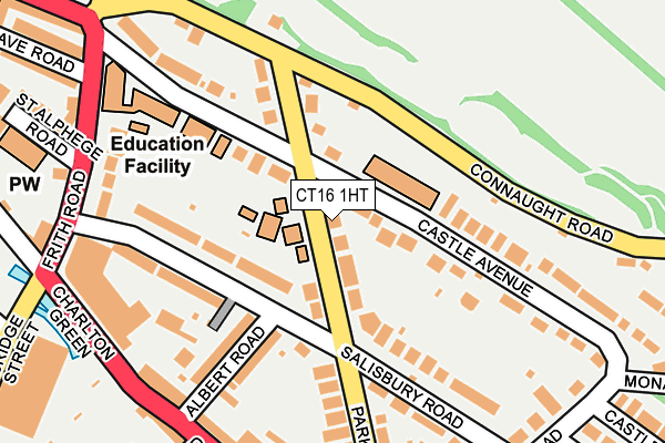 CT16 1HT map - OS OpenMap – Local (Ordnance Survey) CT16 1HT map - OS OpenMap – Local (Ordnance Survey)